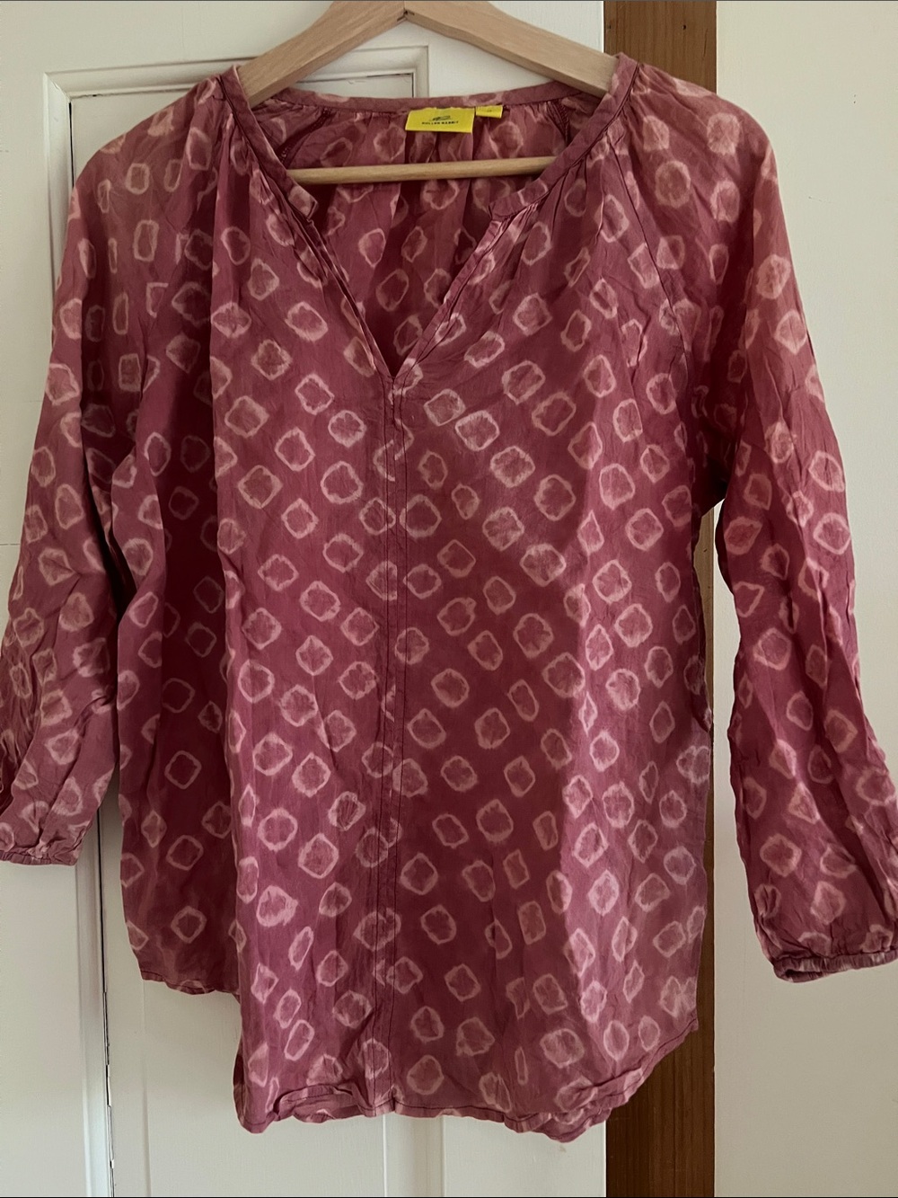 Roberta roller rabbit batik top, women’s medium